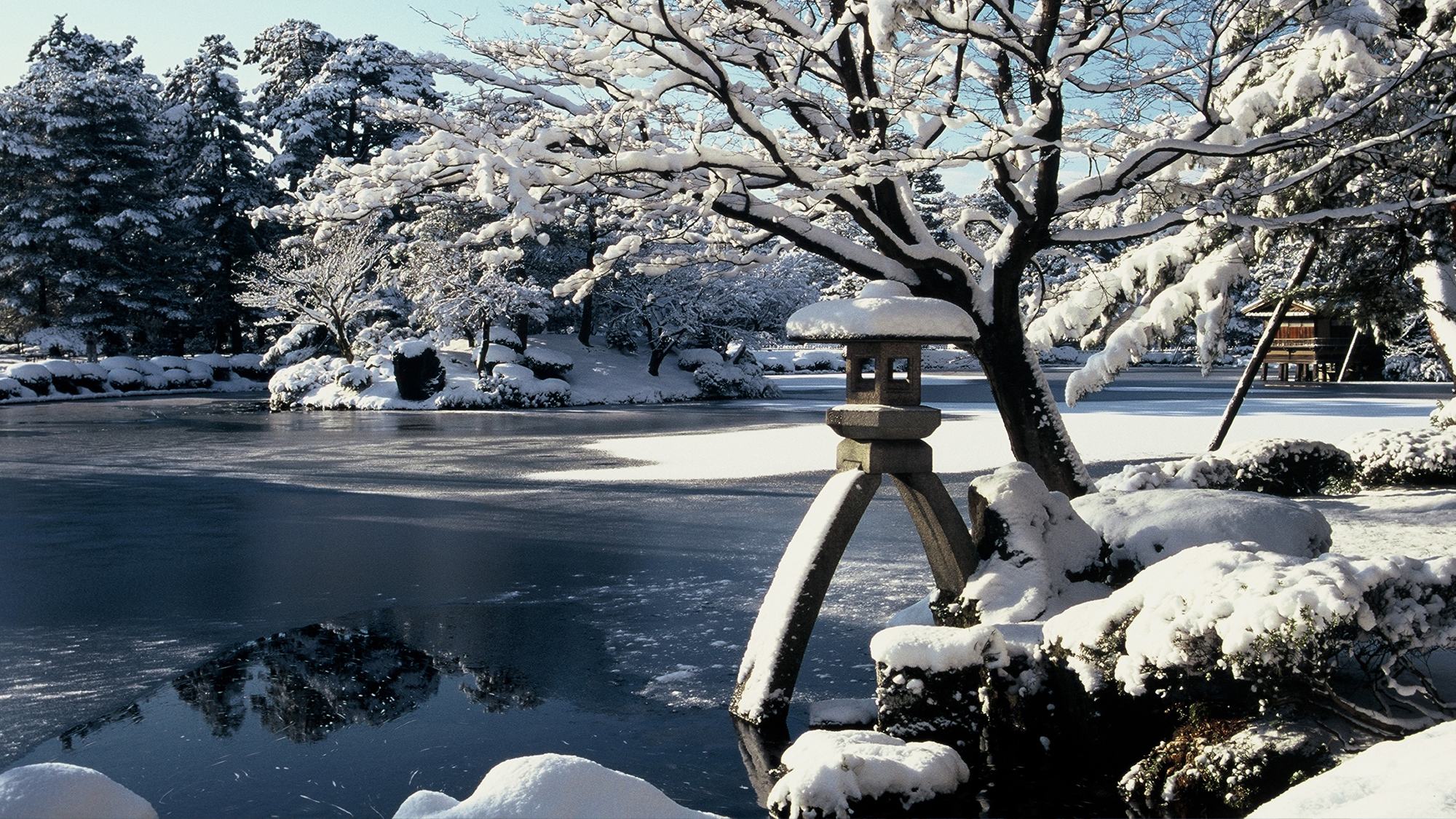 兼六園の雪景色（車で60分）