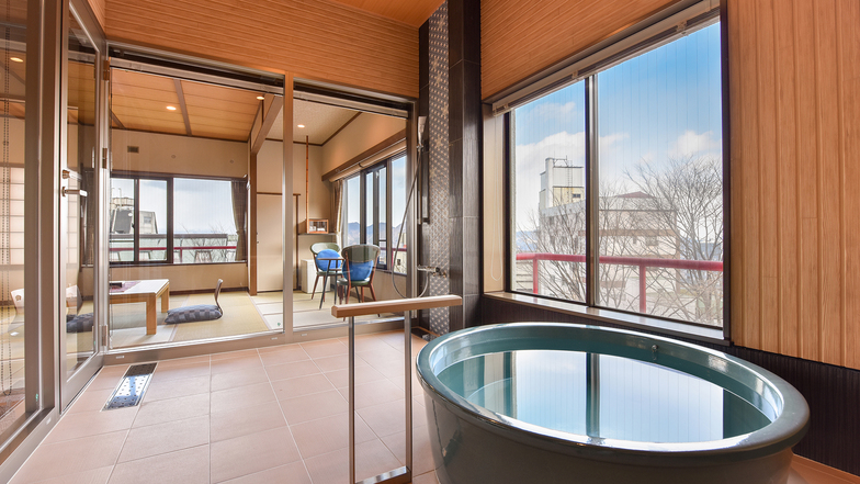 *【音和】2021.12リニューアル客室。12畳/半露天風呂付※お風呂は真湯でございます。