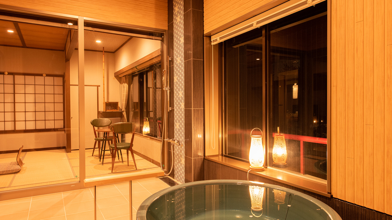 *【音和】2021.12リニューアル客室。12畳/半露天風呂付(※お風呂は真湯でございます。）