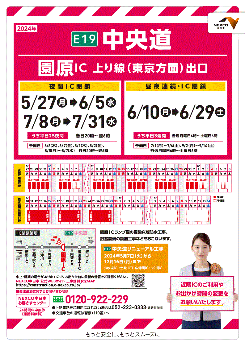 中央道リニューアル工事