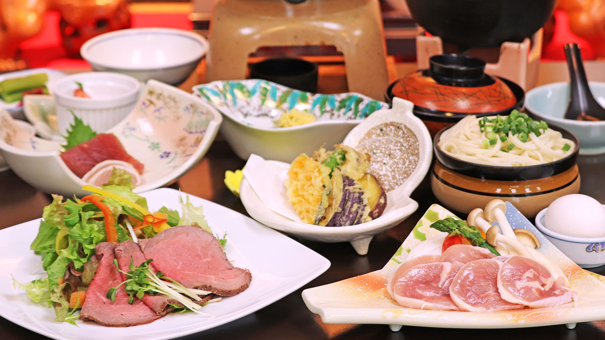 【8・9月★室数限定】温泉をとことん楽しむ♪貸切風呂1回無料＆姉妹館湯巡り×季節のお得会席＜夢膳＞