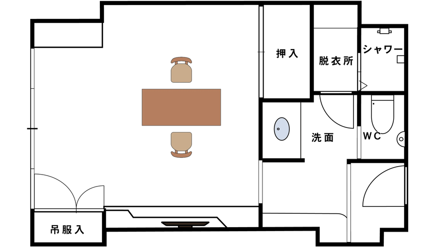 【本館モダン和室】間取り