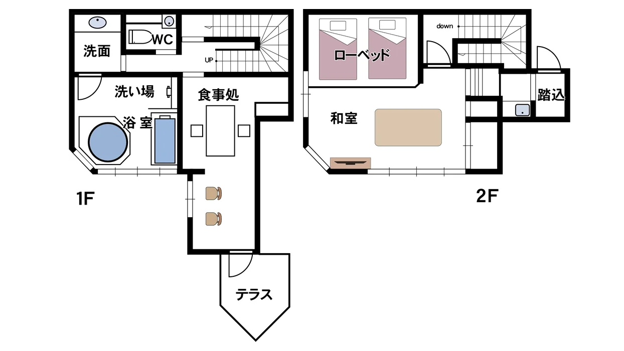 【別邸つばき】間取り