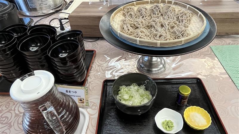 朝食　信州蕎麦