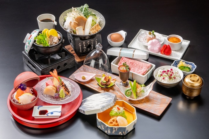 【グランシェフ特別会席膳プラン】　特選の旬の食材を使用した最上級会席膳をお食事処で堪能
