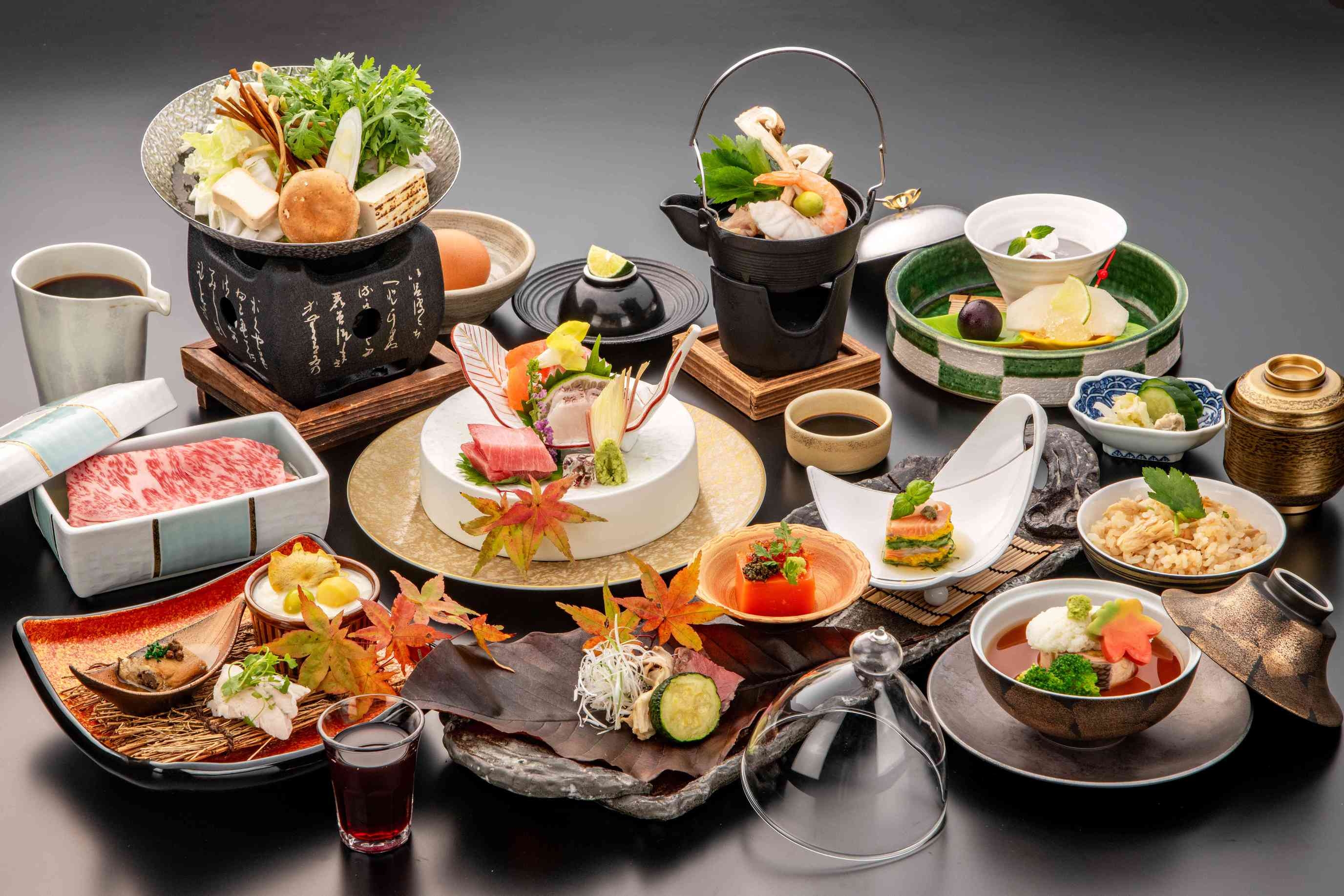 【グランシェフ特別会席膳プラン】　特選の旬の食材を使用した最上級会席膳をお食事処で堪能