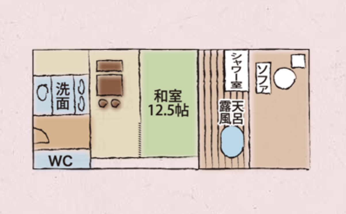 「山水亭（一般和室）」レイアウト