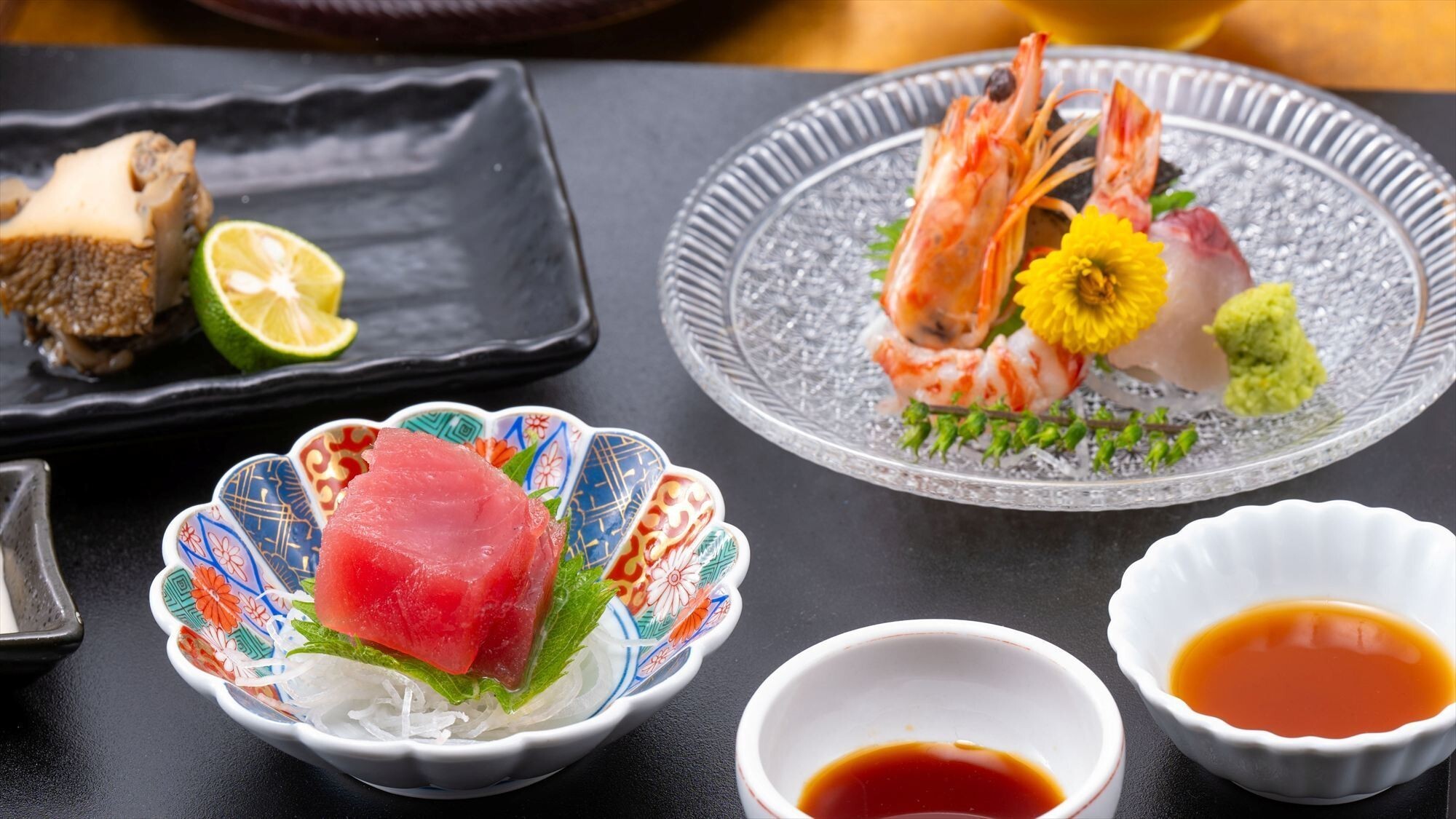 【菊水会席】赤城牛&鮑ステーキのWメイン