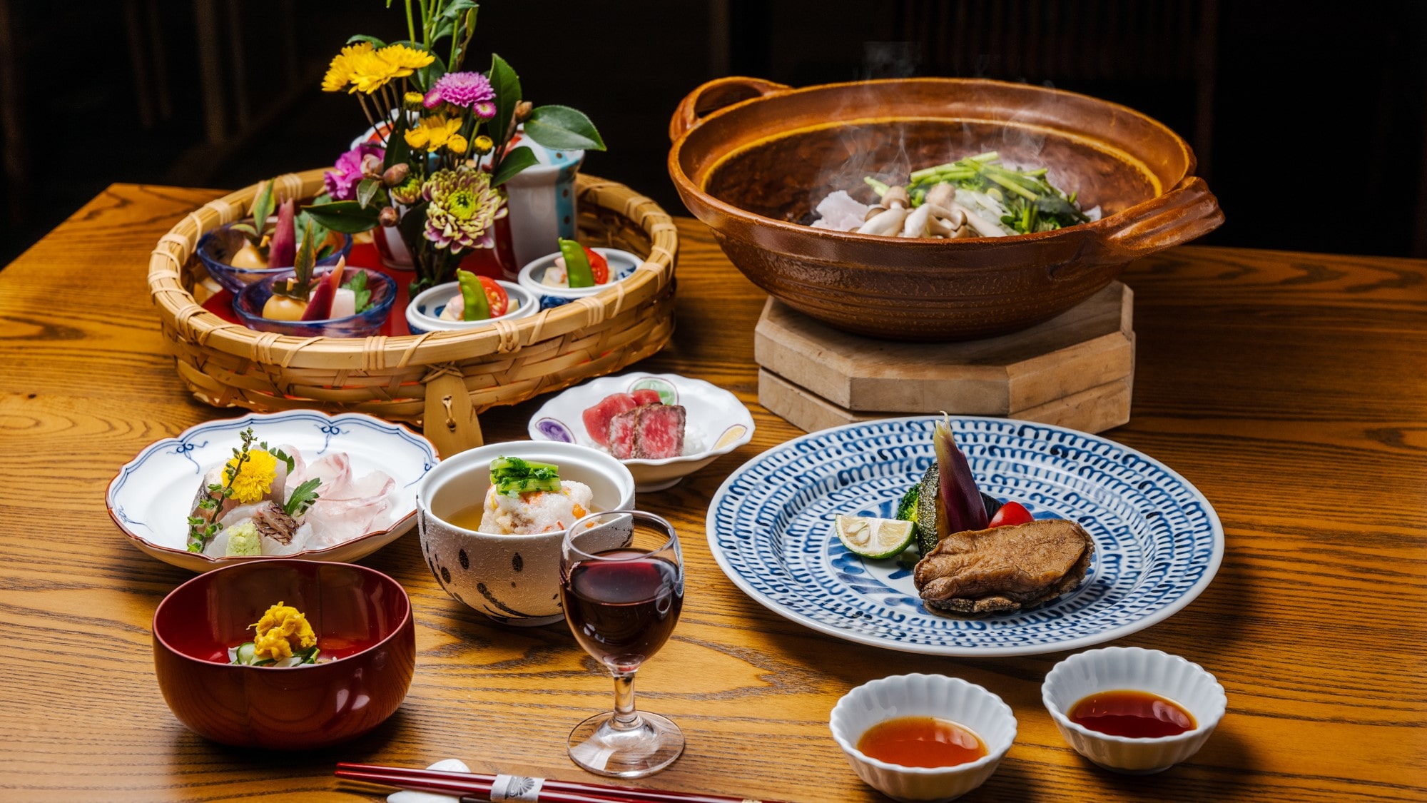 やまざと会席　あわびステーキ