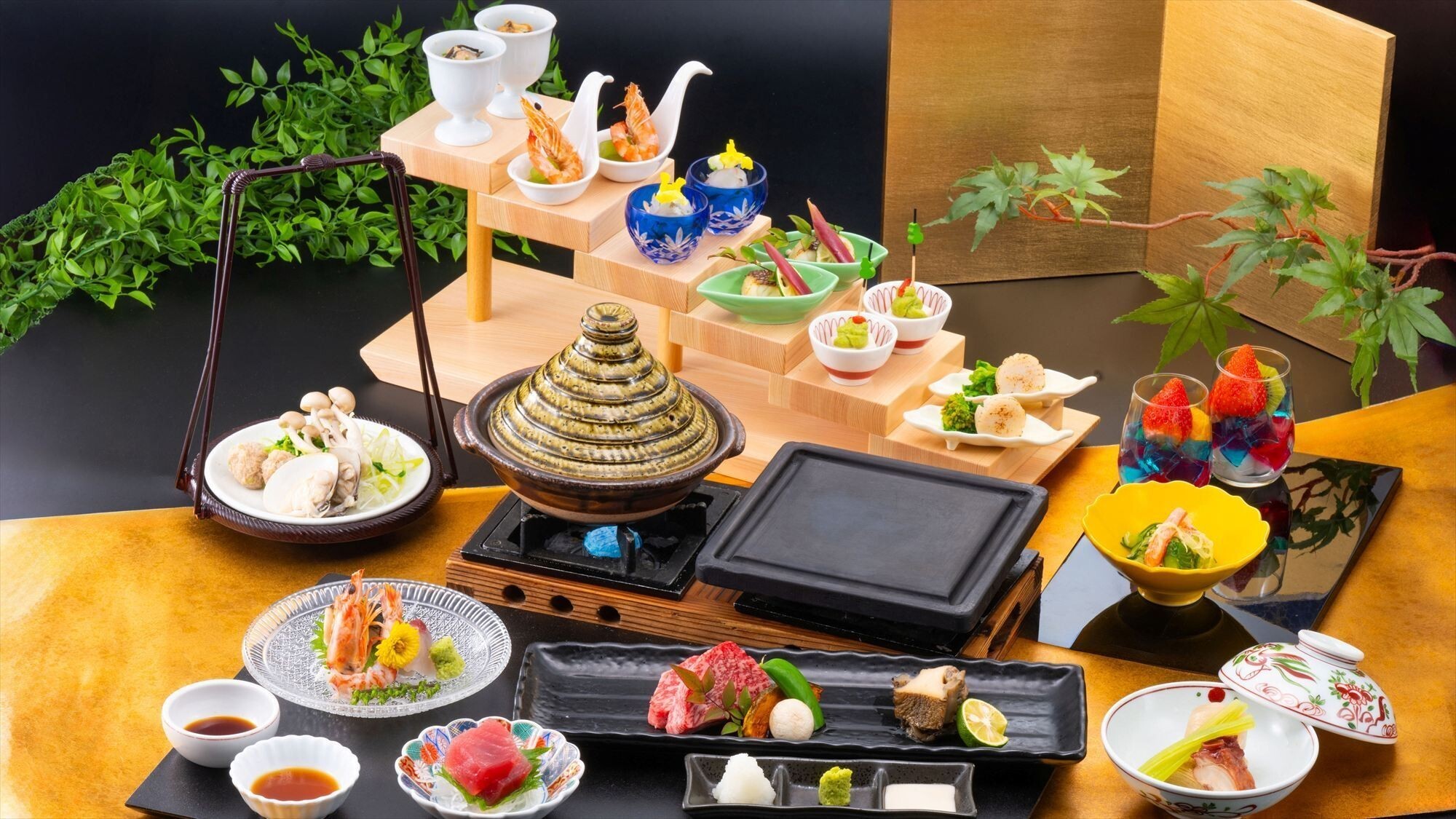 【菊水会席】赤城牛&鮑ステーキのWメイン