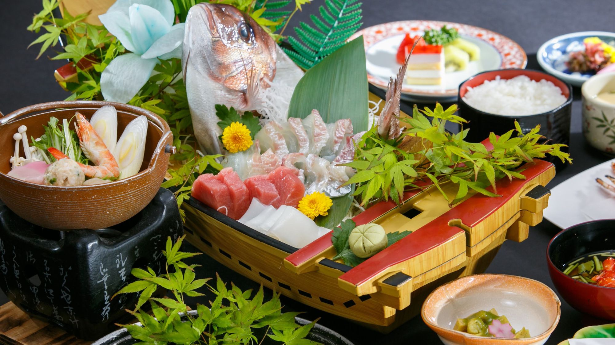 新鮮な海の幸もお召し上がり頂けます！贅沢なひと時をご堪能下さい！