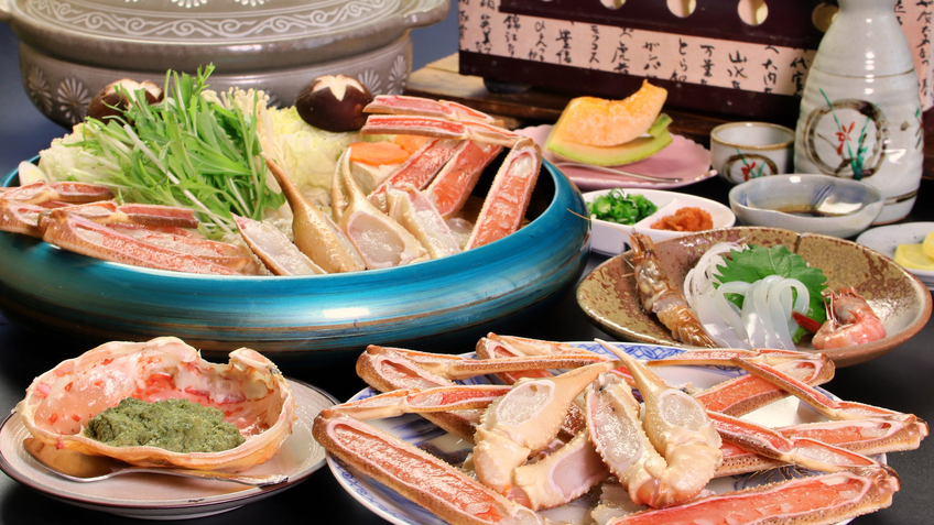 【焼き蟹＆かにすき☆お一人様1杯使用】冬の味覚をリーズナブルに♪満足コース