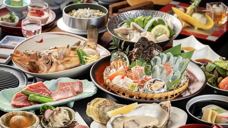 【楽天月末セール】■美味の饗宴■ ＜旬魚姿造り×広島牛鉄板焼き＞