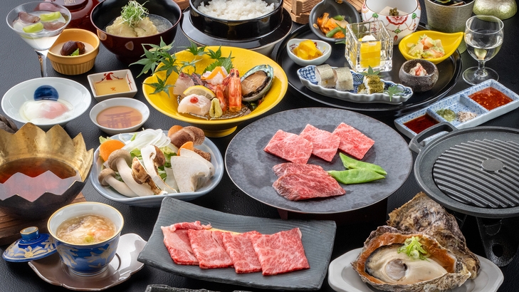 ■グレードUP‐美味肉編■　＜広島牛鉄板焼き＞がメイン♪海沿い宿ならではの、こだわりのお肉会席