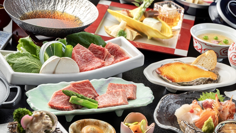 ■グレードUP‐美味肉編■　＜広島牛鉄板焼き＞がメイン♪海沿い宿ならではの、こだわりのお肉会席