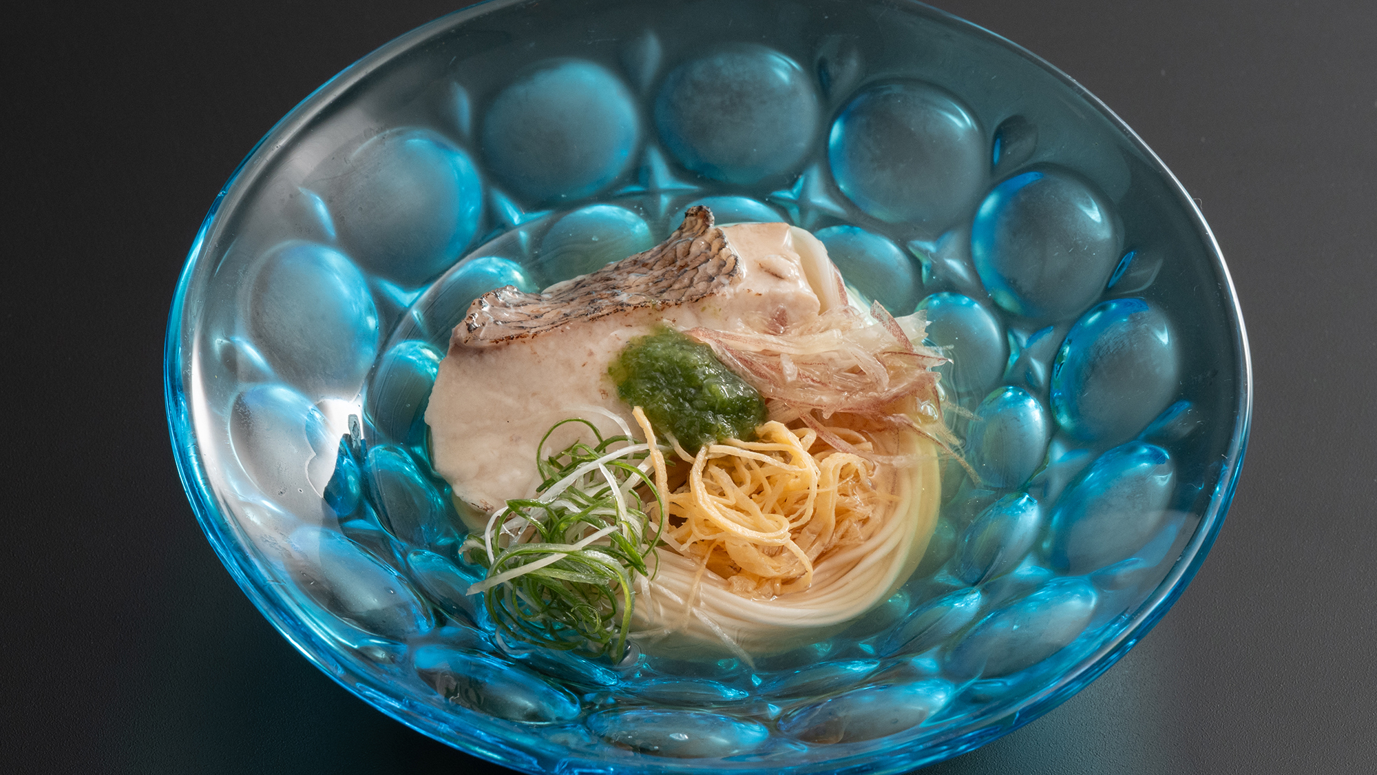 【基本料理-雅膳イメージ-】冷し鯛そうめん（6月-8月のお品書）