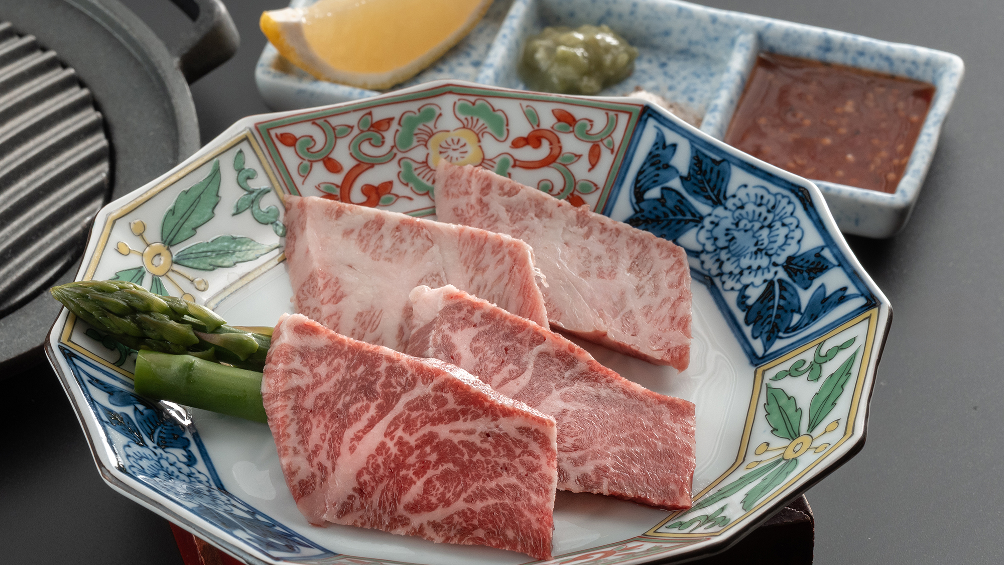 【グレードアップ料理-美味肉編イメージ-】広島牛の鉄板焼き（6月-8月のお品書）