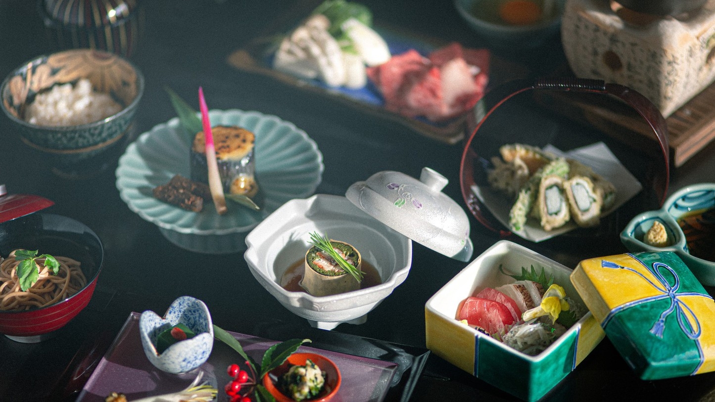 【個室・八葉亭】１泊２食季節会席【家康懐石】プラン　120分間飲み放題付