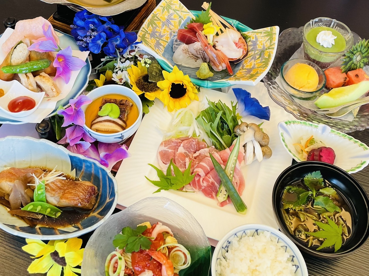 【50歳以上限定】量が控えめな和食膳『華‐HANA』【1泊2食付　広間食】