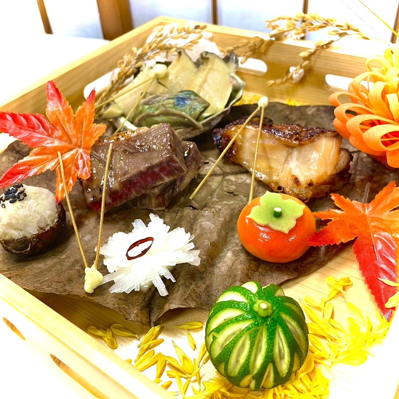 『福島牛サーロイン付き』『刺身舟盛り付き』いわきの食材を活かした会席料理『雅-MIYABI』