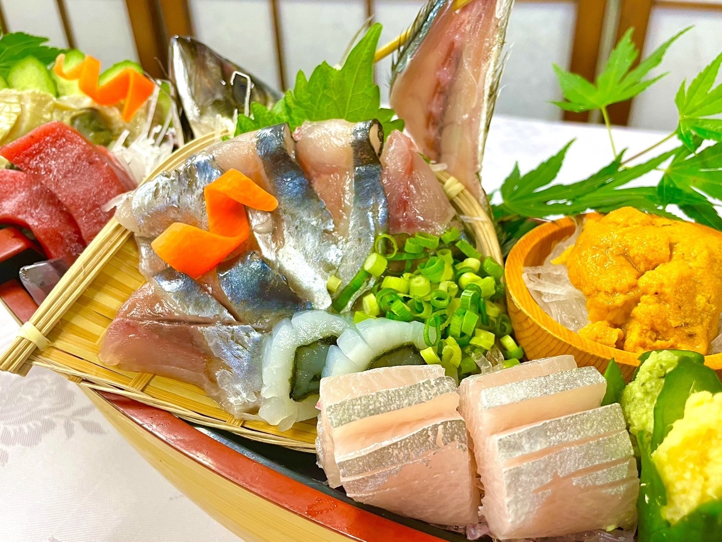 『刺身舟盛り付き』『福島牛サーロイン付き』いわきの食材を活かした会席料理『雅-MIYABI』