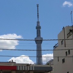 玄関からの東京スカイツリー（R）