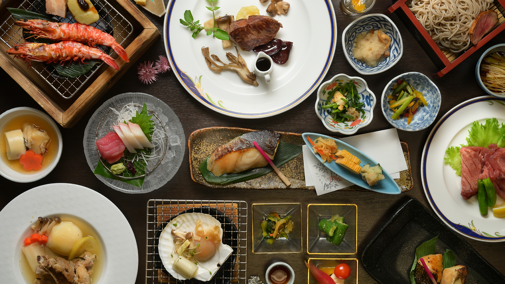 ハーフビュッフェではお肉とお魚からお好きなメイン料理をお選びいただけます。