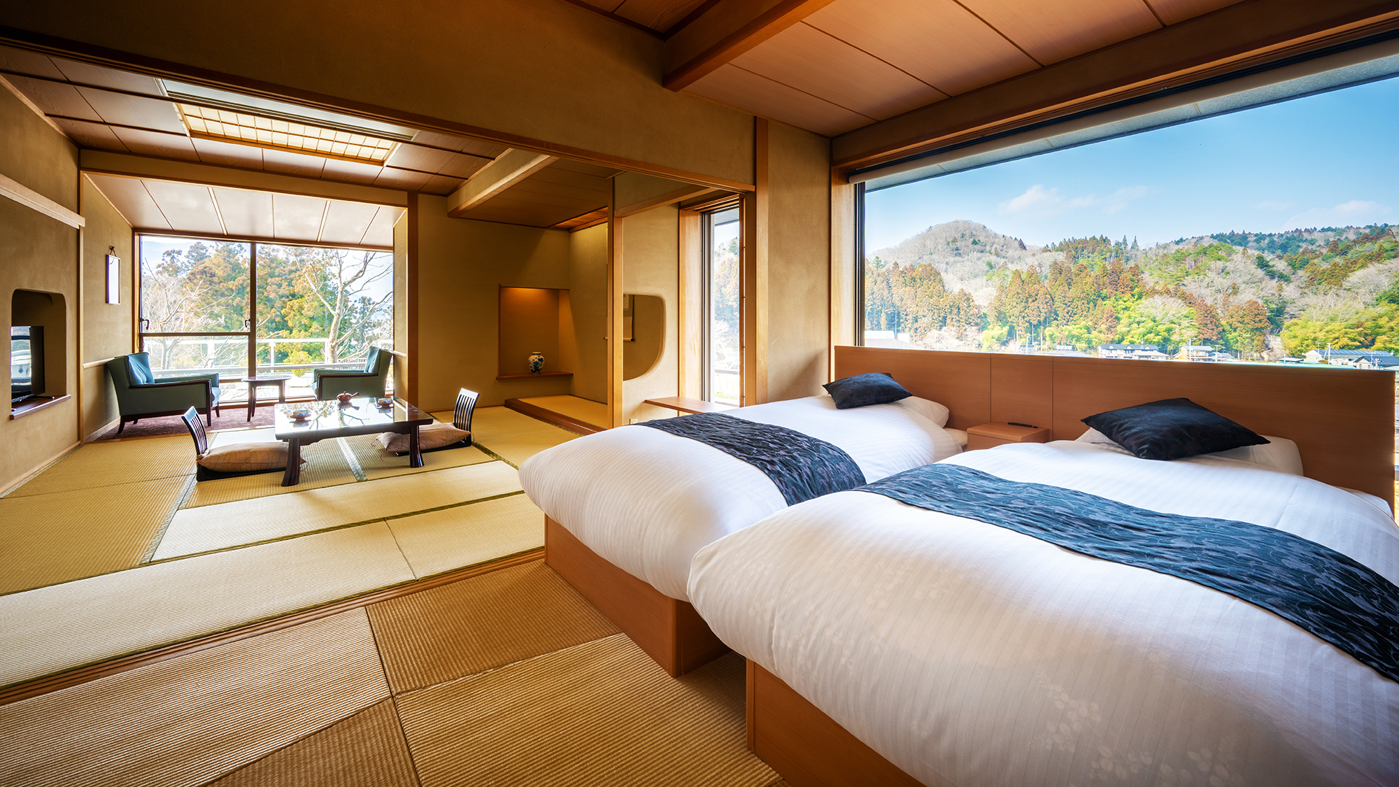 【飛天館：ベッド付和室】