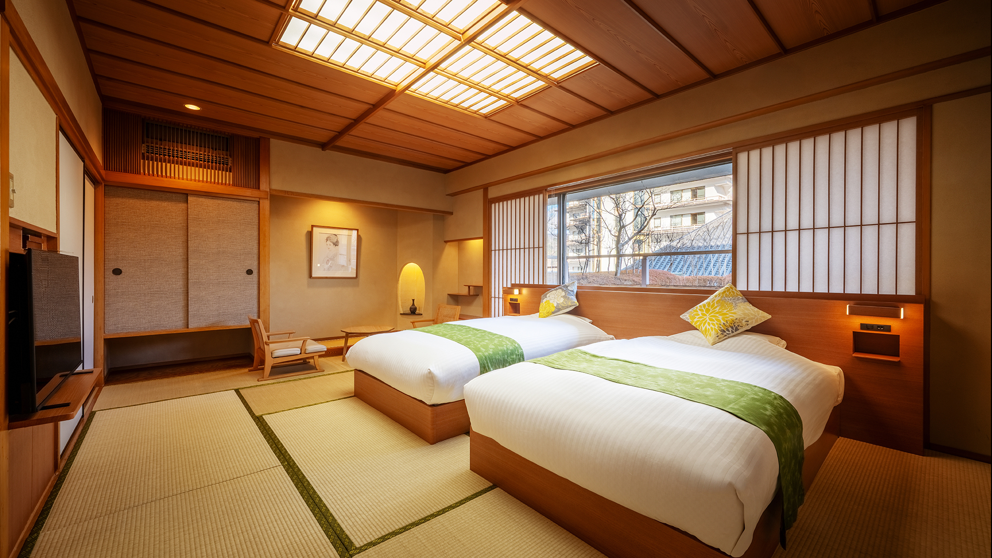 【山翠館：一間ベッド付和室】