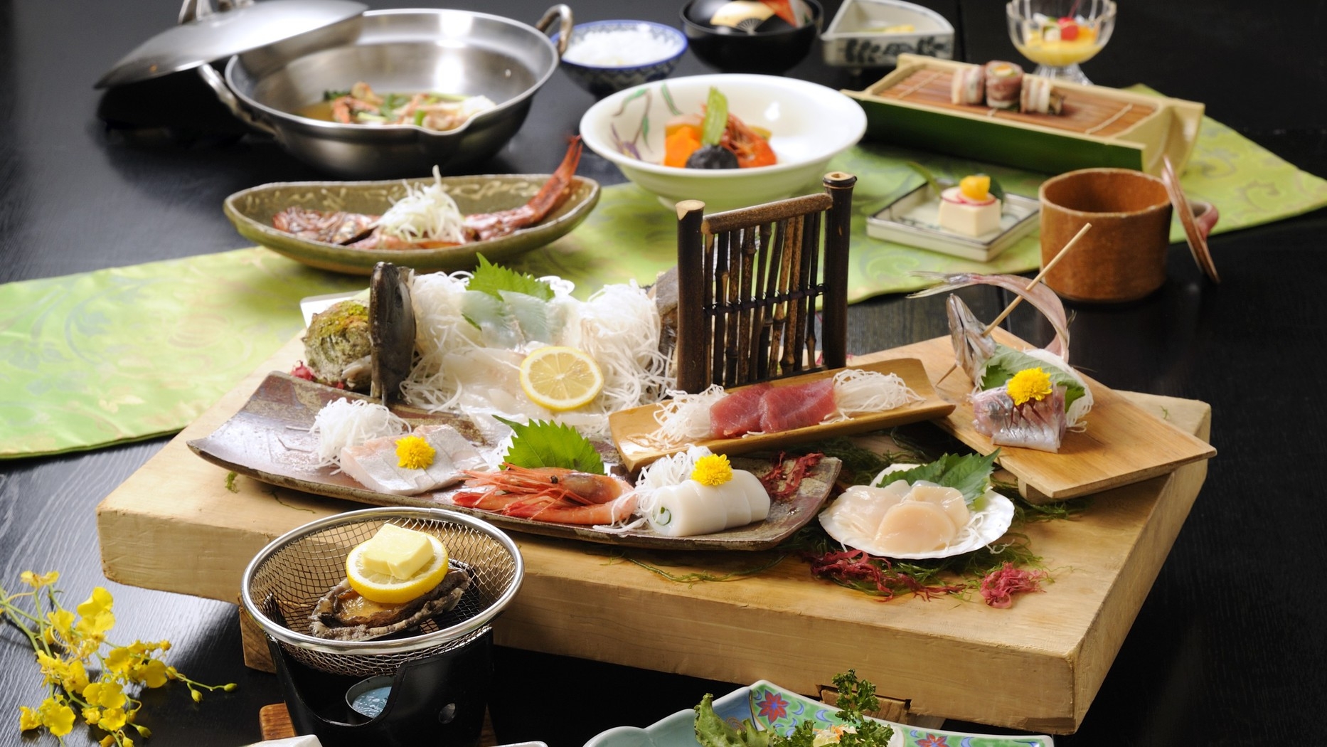 【３大食材】鮑も平目も金目も☆グルメと温泉露天プラン(お部屋食) 