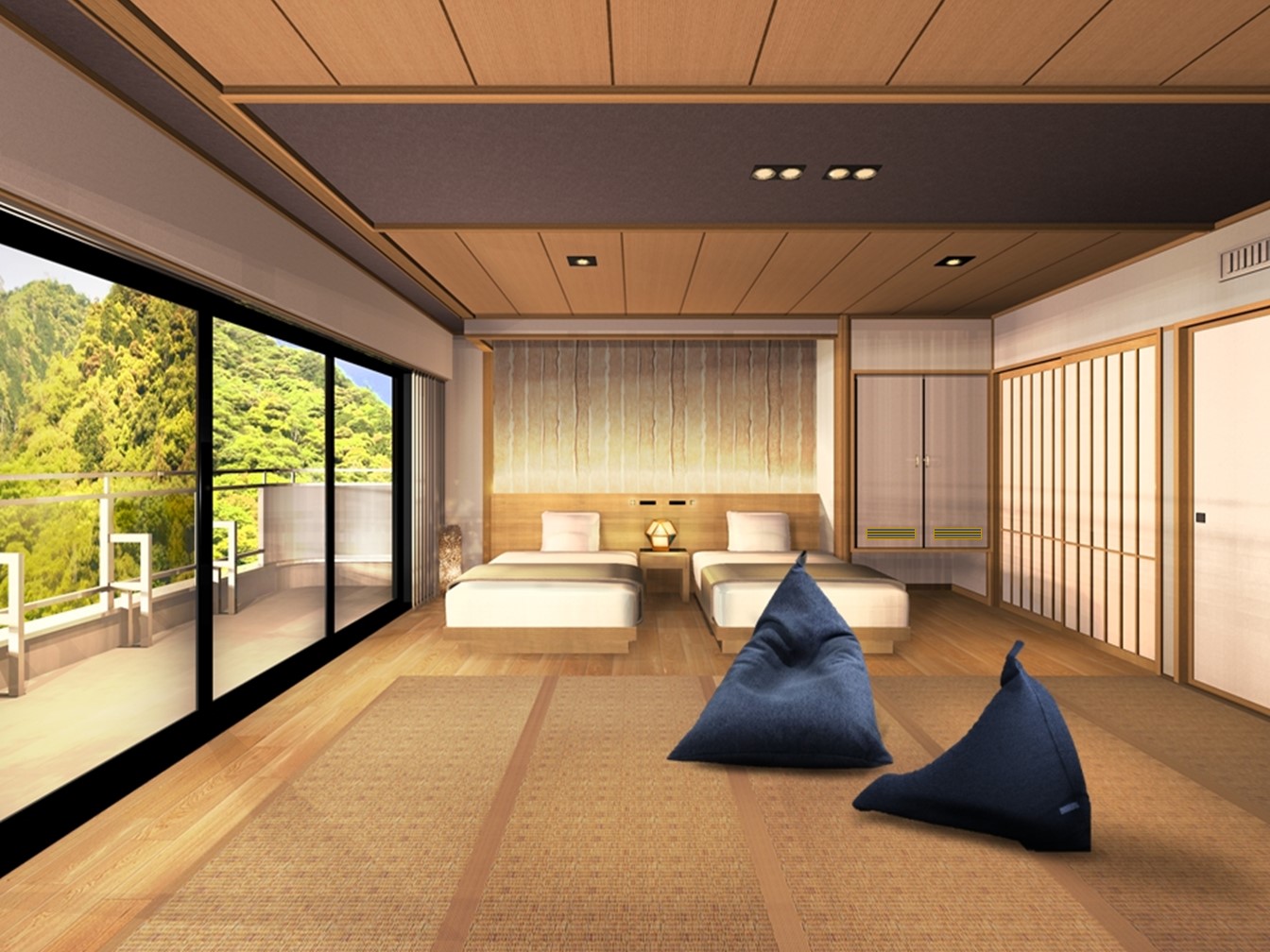 南館 スーペリア コーナーツイン【吾妻連峰側】パース画像