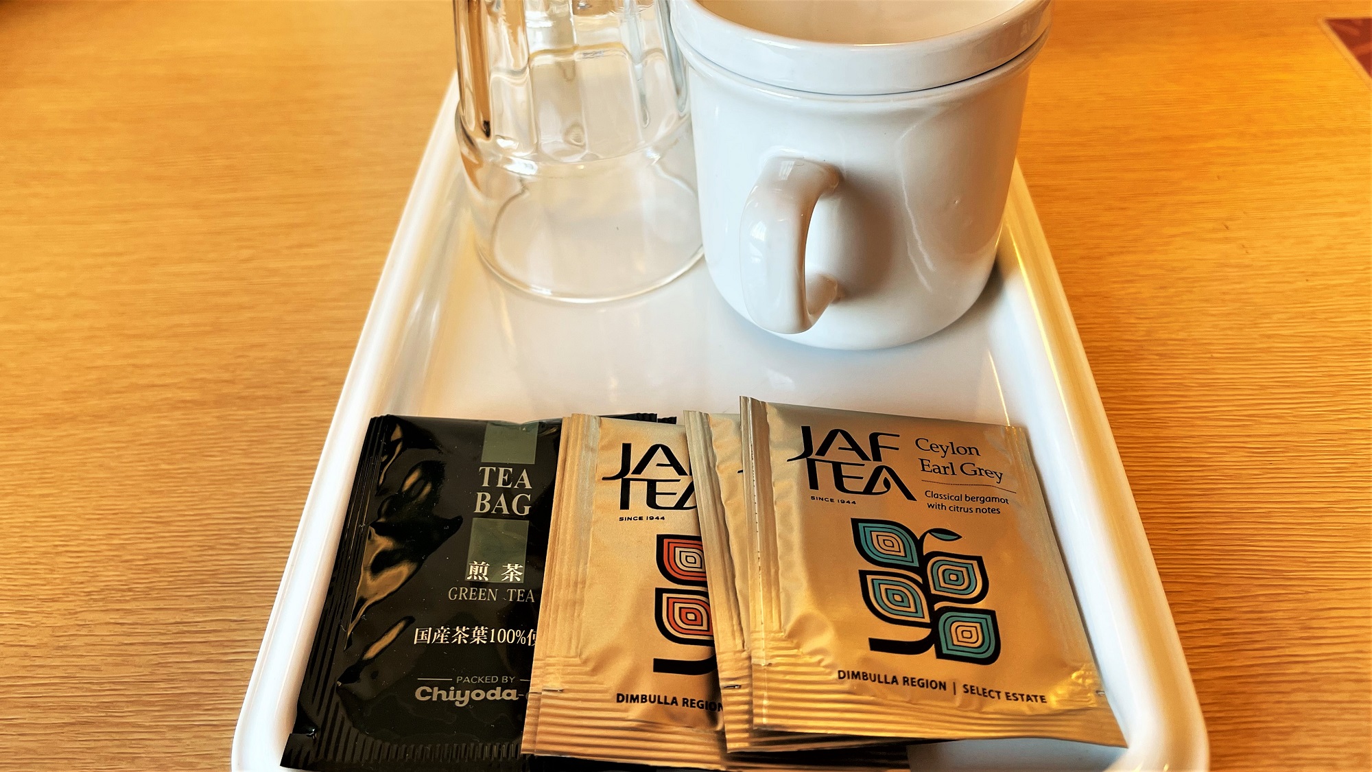 客室アメニティーセット～紅茶・煎茶をご用意しております～
