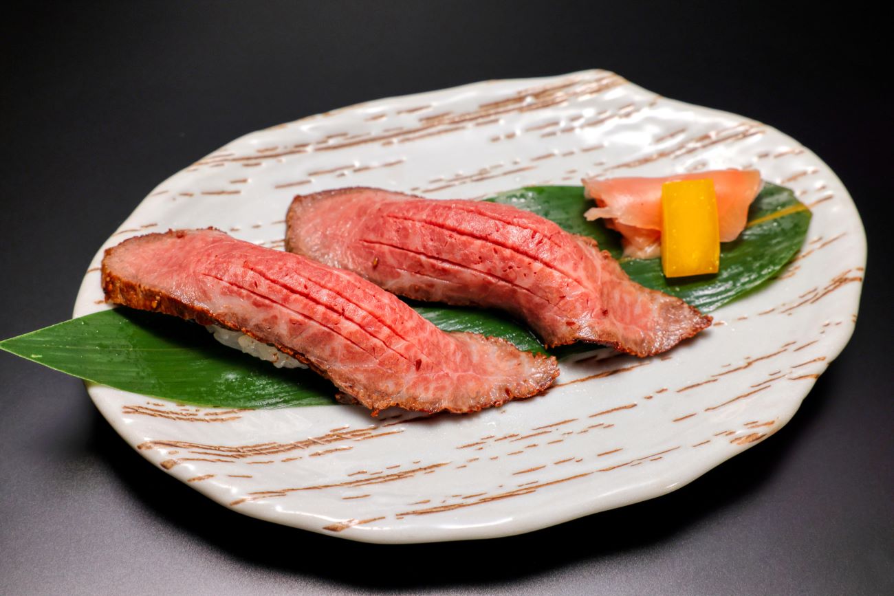 【別注料理】飛騨牛炙り寿司（一例）