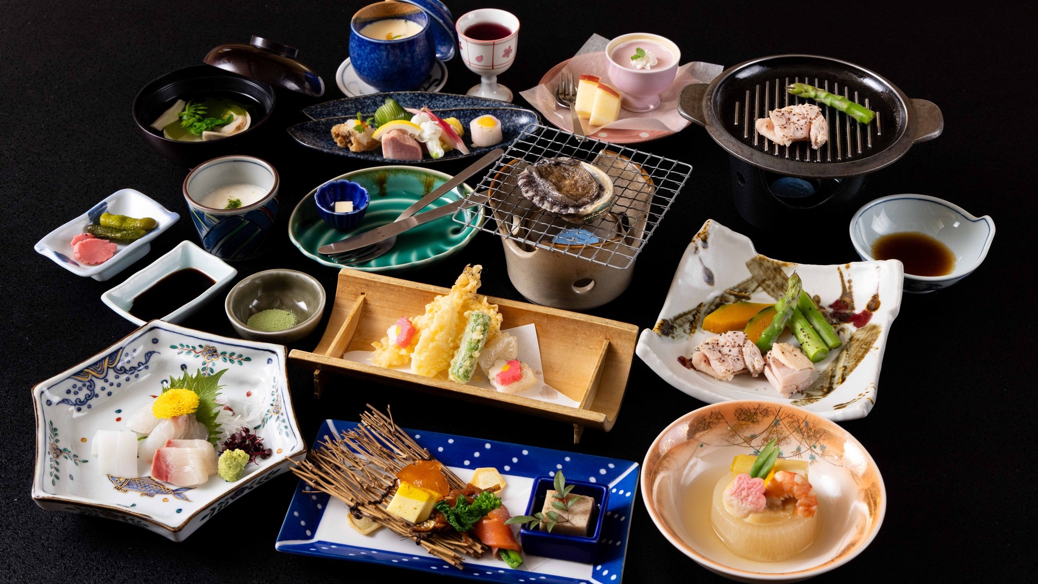 【楽天月末セール】鳥取の恵み◆山海会席料理　山と海の幸が織りなす絶妙なハーモニー■地元の特産品を堪能