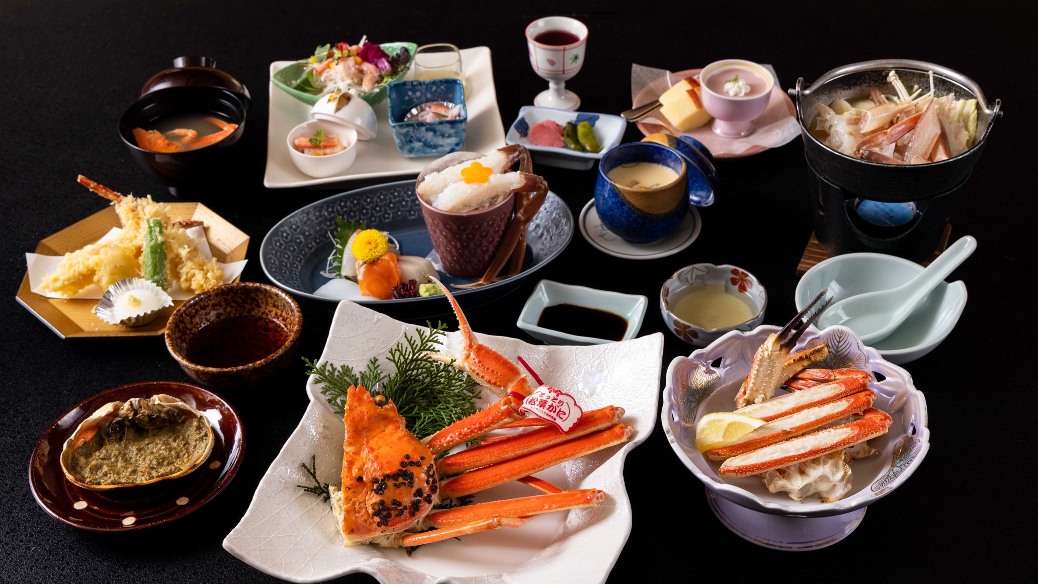 【1.5杯分◆松葉ガニ美味尽くし】冬の味覚の極み ブランド松葉ガニ満喫《松葉ガニ至福の旅》｜一泊二食