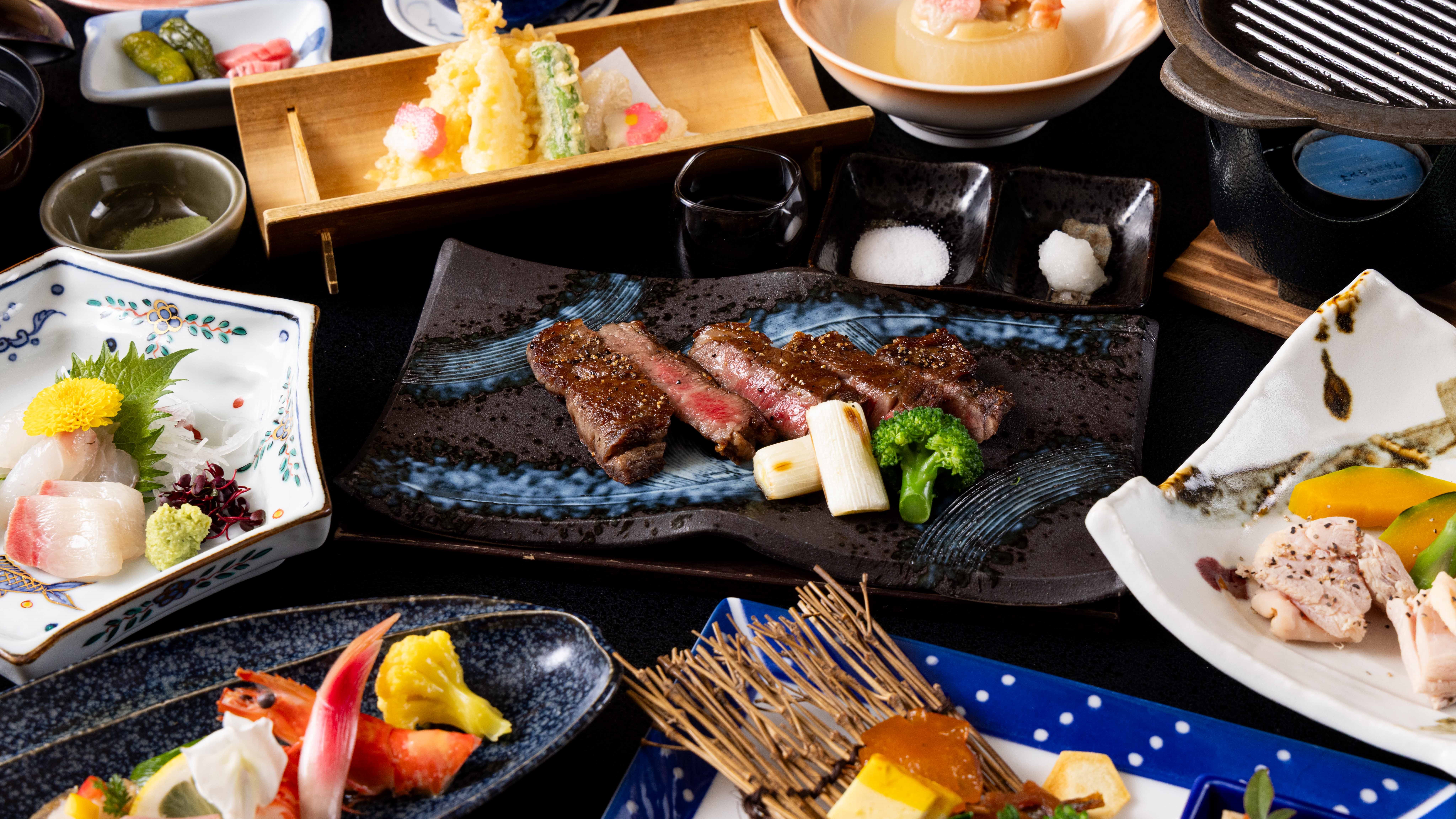 但馬牛会席　料理一例