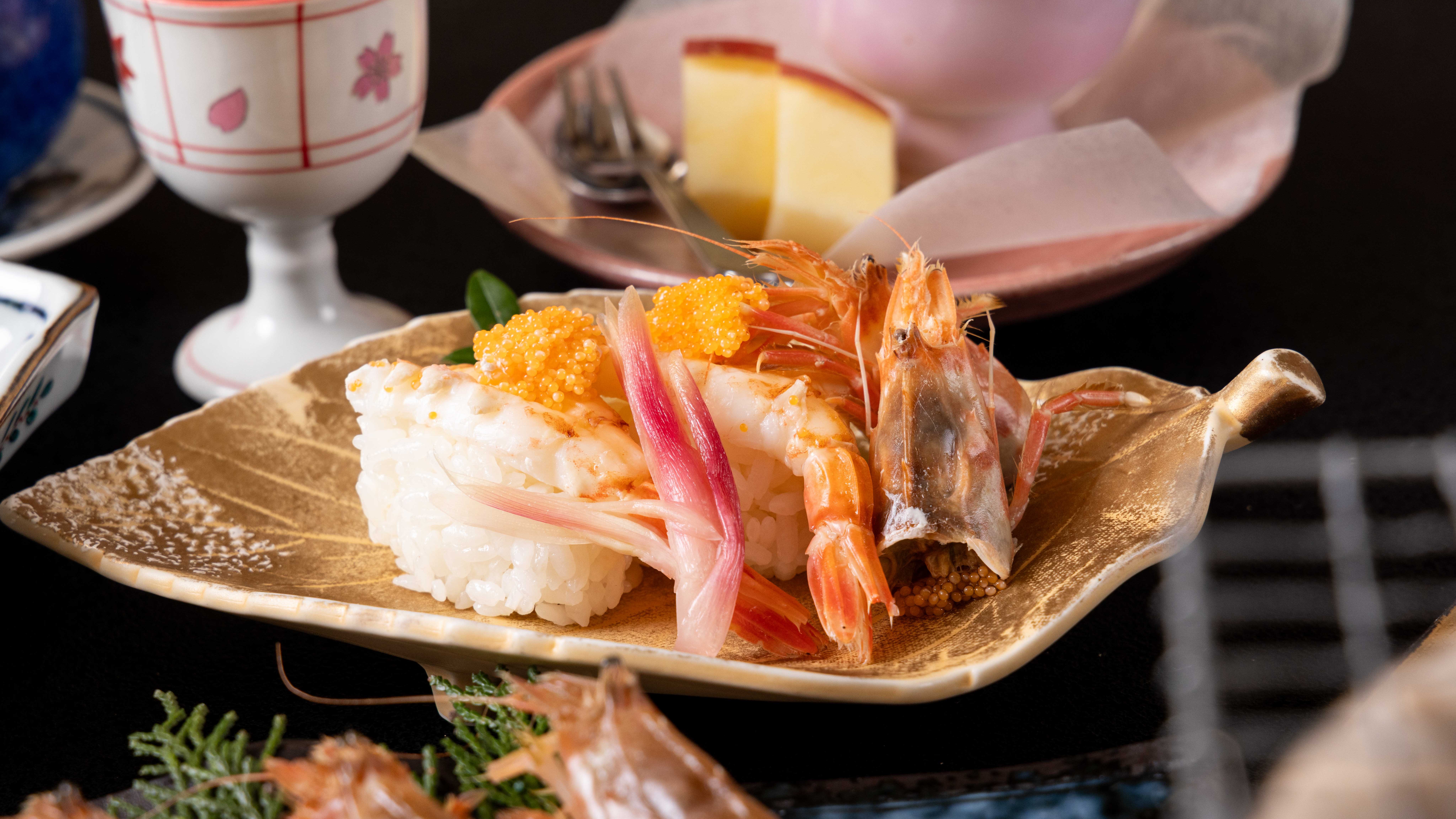 モサエビ会席　料理一例