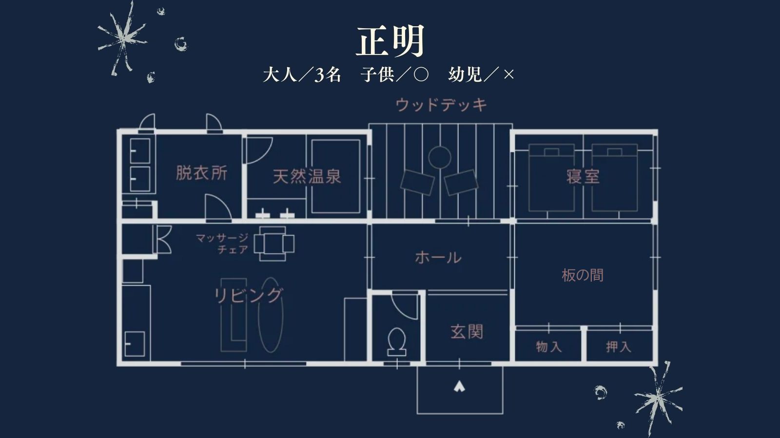 【正明】72平米の一棟貸しで落ち着いた時間を過ごす和洋室