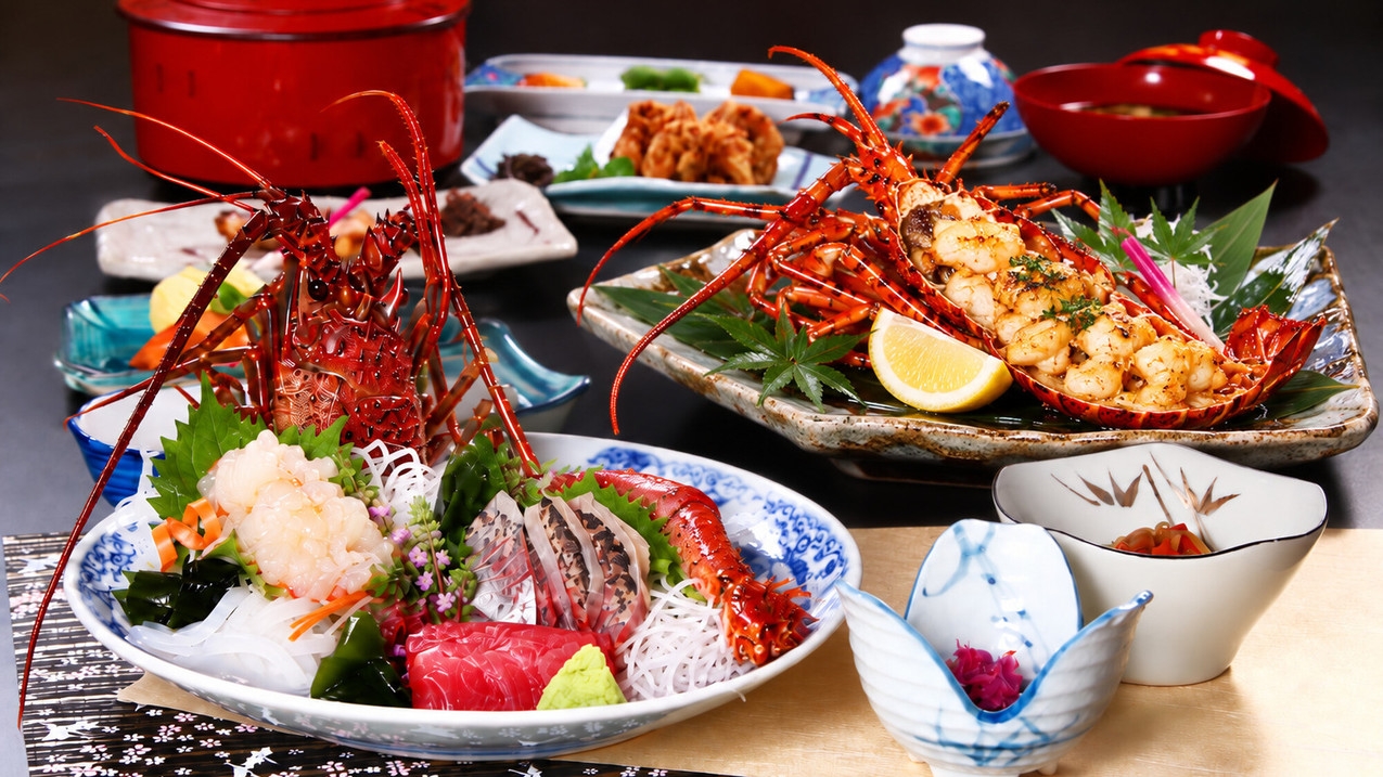 【6名様までお部屋で夕食確約】伊勢海老2尾＆鮑！選べる調理法で味わう豪華コース