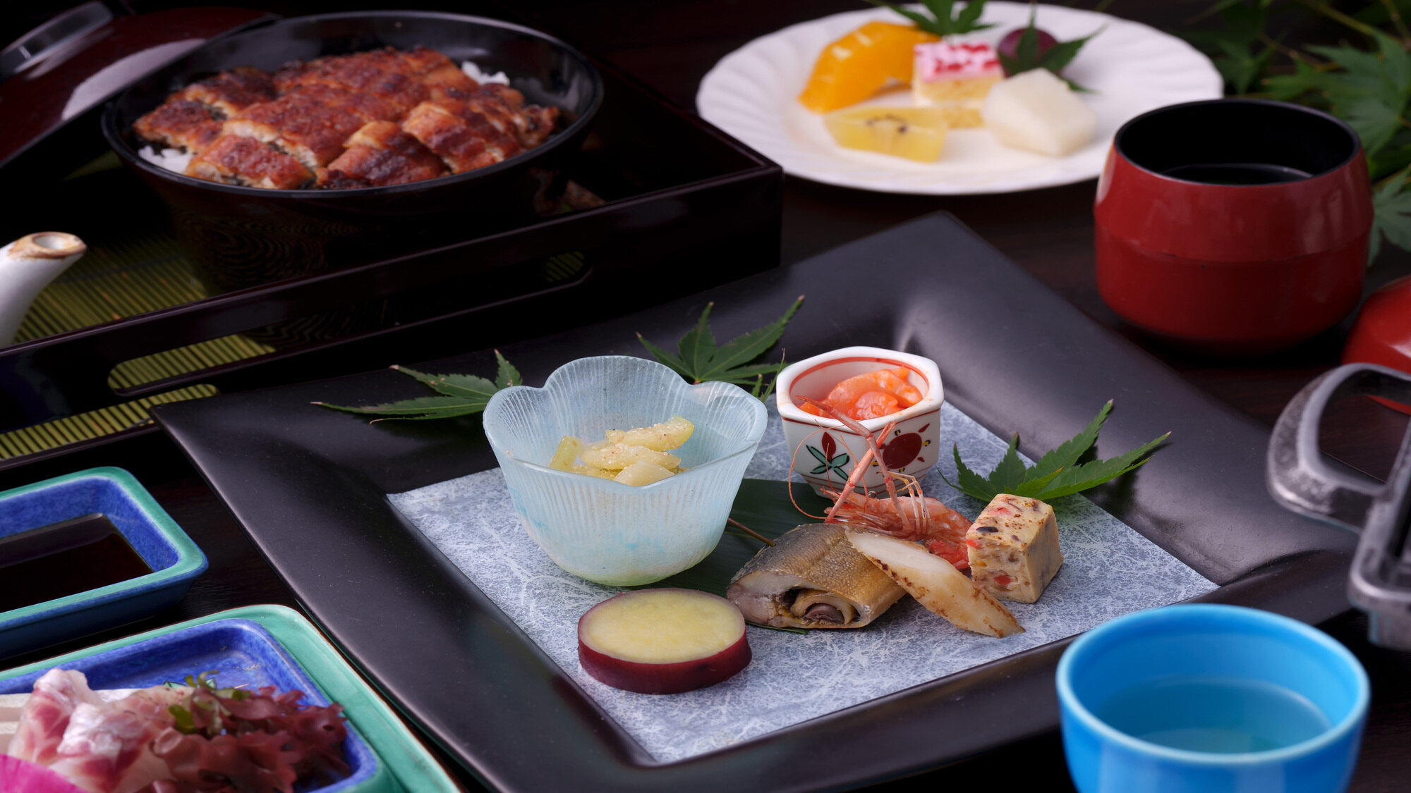 【美味少量会席】鰻しゃぶしゃぶ・黒毛和牛ミニステーキ・ひつまぶしなどをご堪能！(2食付)