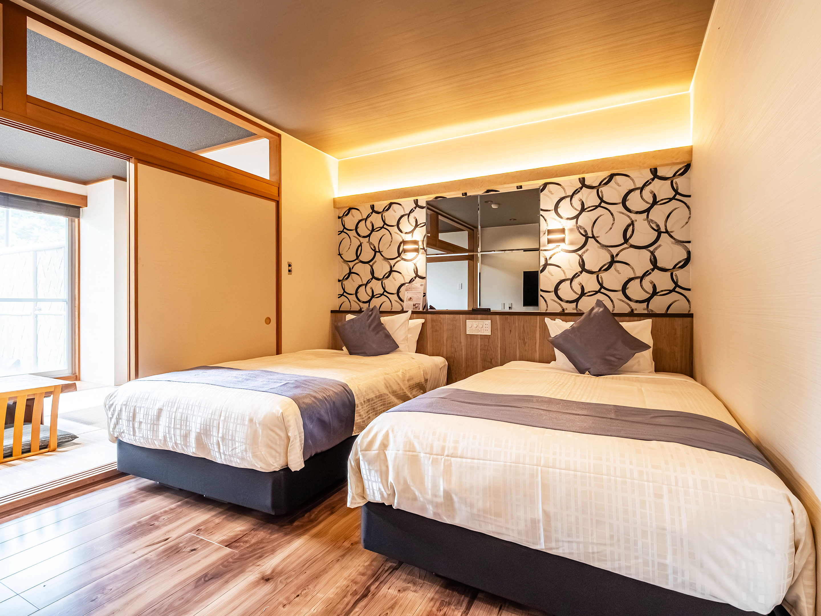 【和モダン和洋室】ペット同伴客室　46平米　露天岩風呂