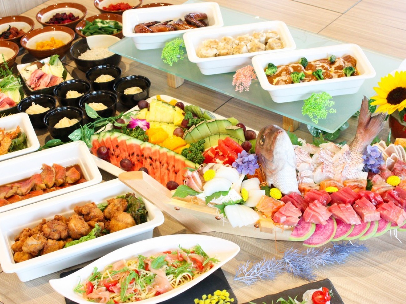 夕食ビュッフェ一例