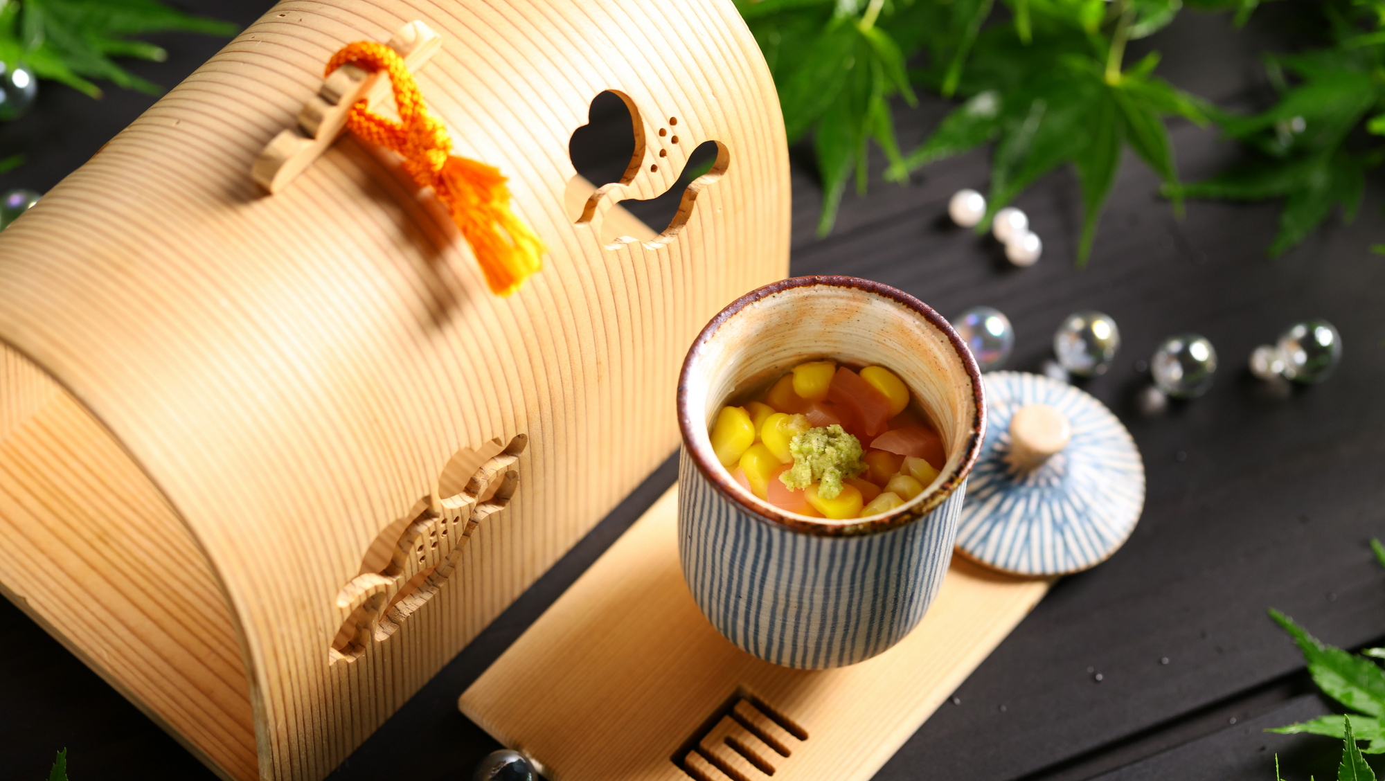 【2025夏】先付の「自家製　冷製とうもろこし京豆腐」は食感も楽しめるひと品