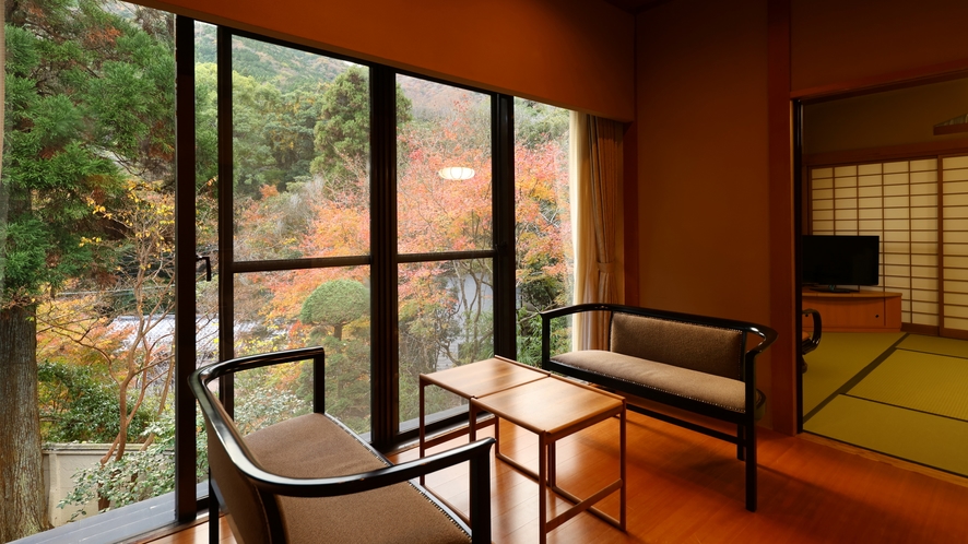 【２階客室】奥箱根の山々と木々に囲まれ、静寂なひと時を