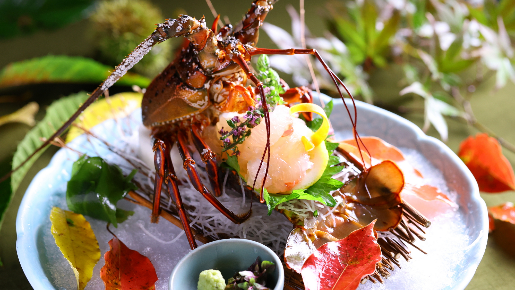 【伊勢海老のお造り】弾力のある食感と旨味をお愉しみください