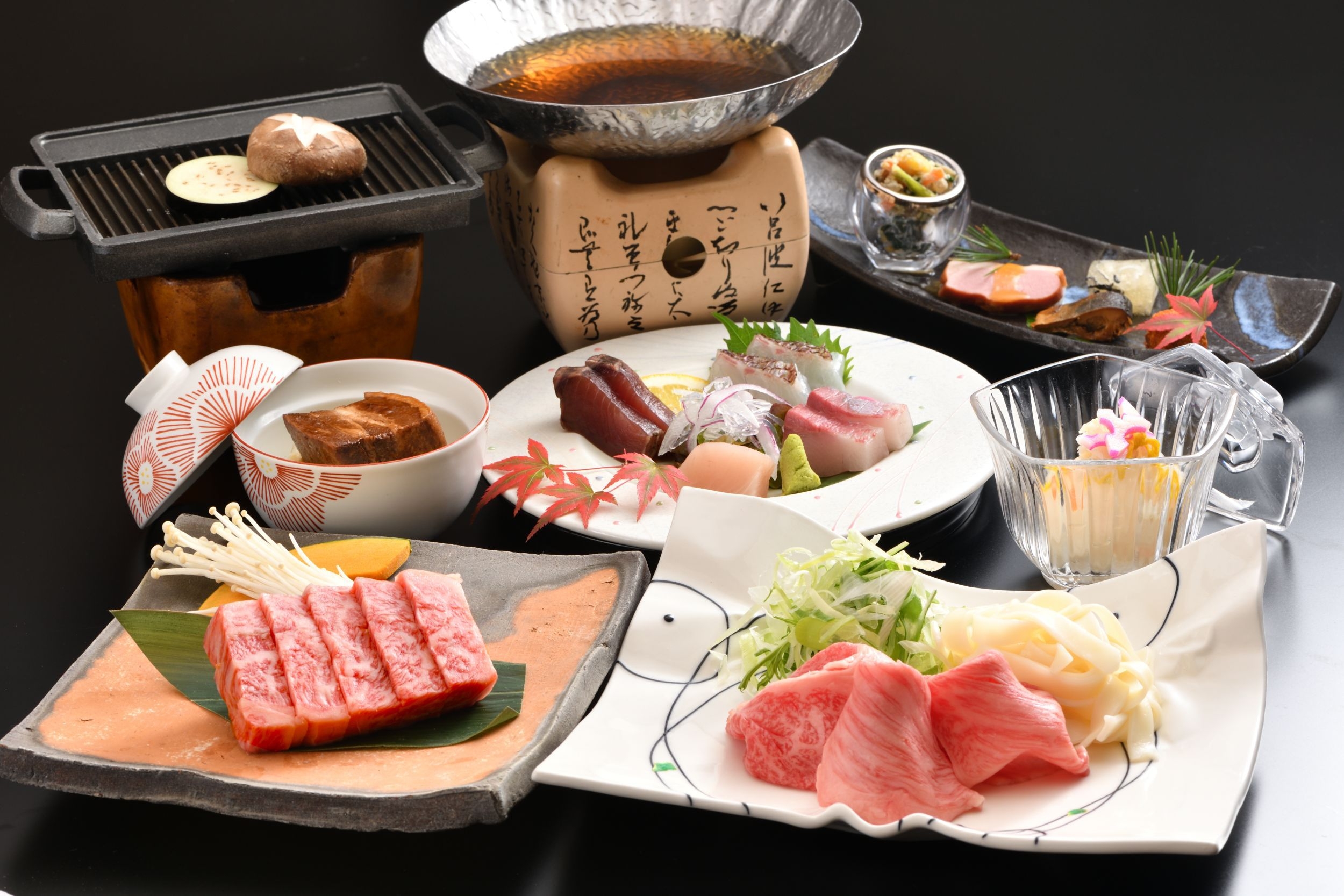 【1月3日限定】奈義和牛会席〜きめ細かく、柔らかな奈義和牛をステーキとしゃぶしゃぶで〜