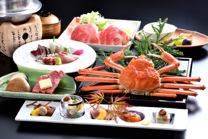 【秋冬限定】地と海のめぐみ会席＆1杯まるごとズワイガニプラン