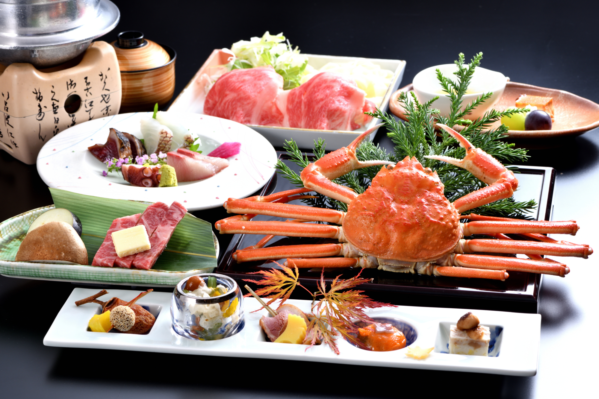 地と海のめぐみ会席＆1杯まるごとズワイガニ