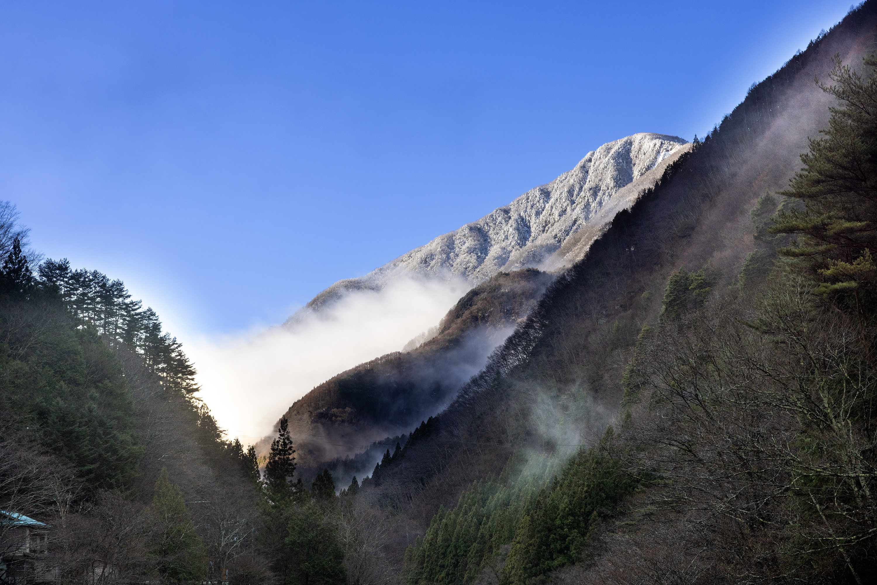 雄大な自然に囲まれた慶雲館