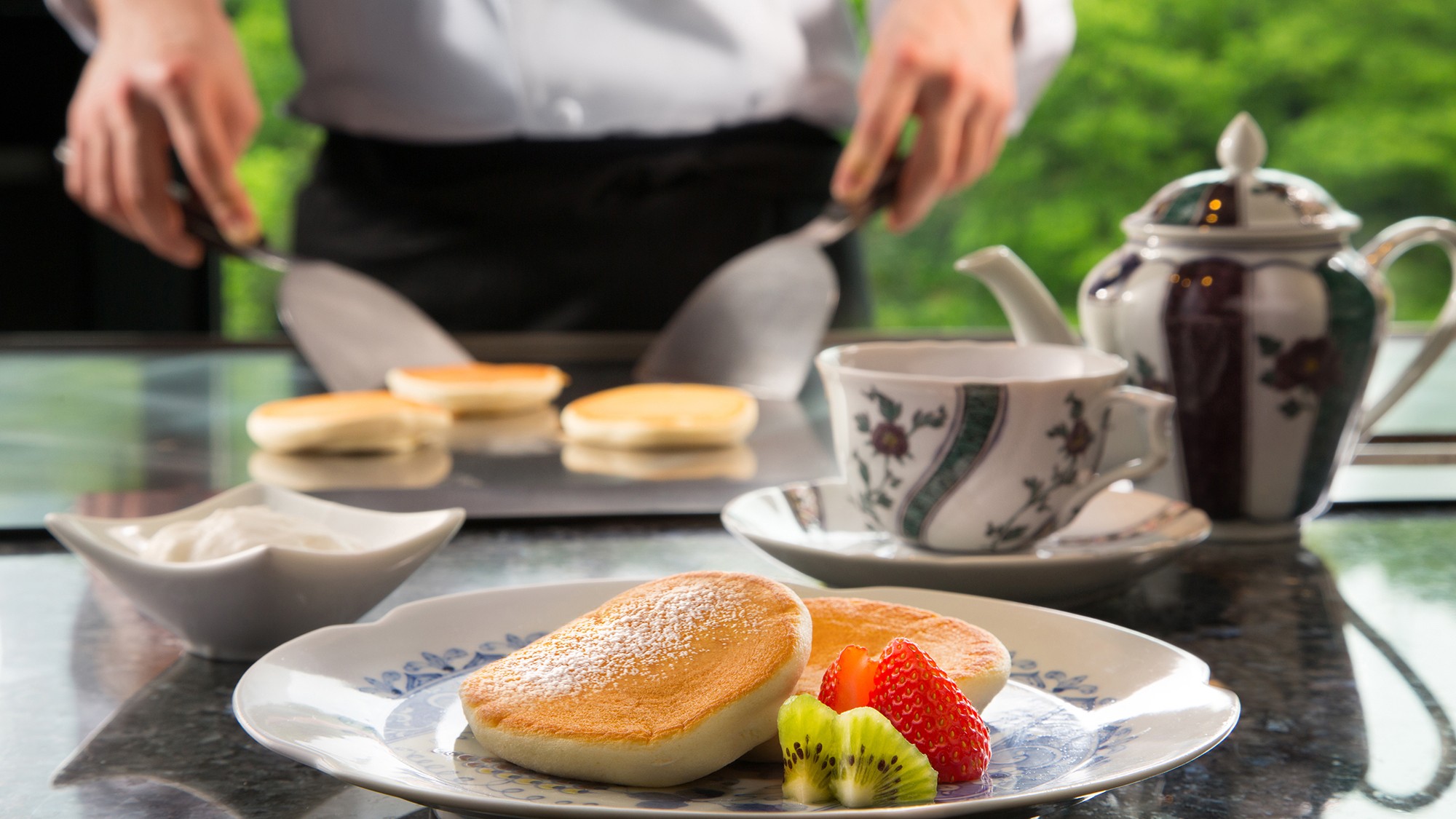 【おもてなし】加賀パンケーキのアフタヌーンティー